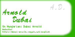 arnold dubai business card